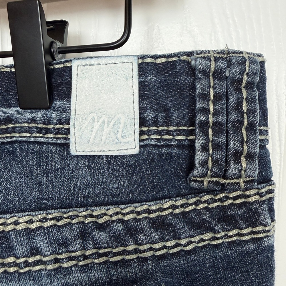 Maurices Jeans Women Dark Wash Embellished Pocket Stitch Detail Denim Pants Y2K‎ - Picture 5 of 10
